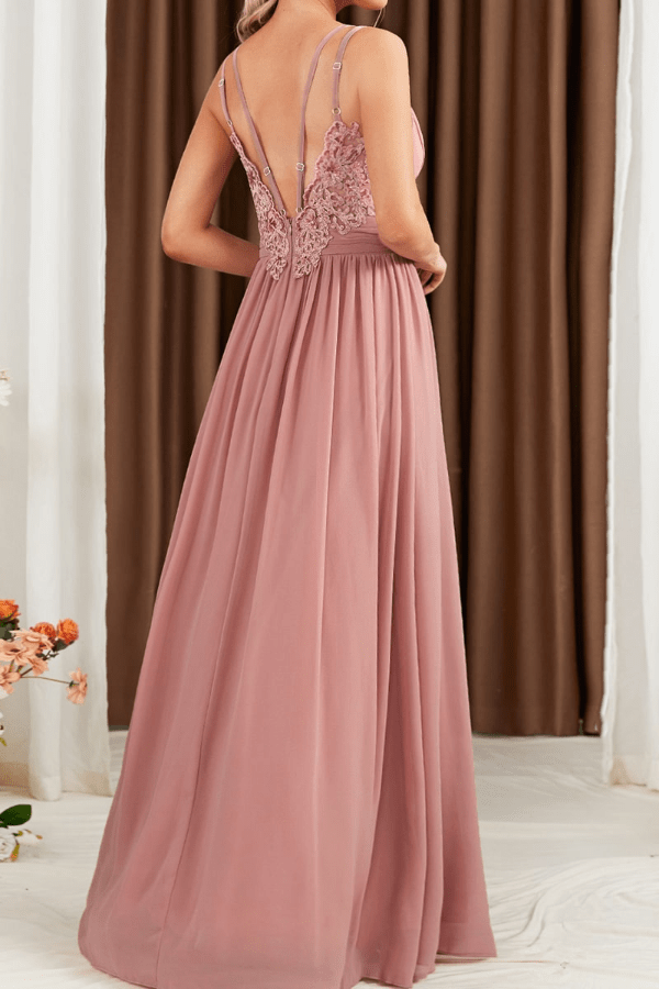 Robe Demoiselle D'Honneur Rose Blush