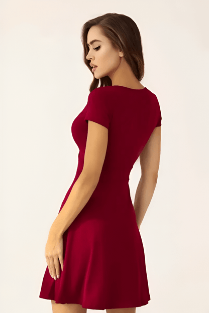 Robe Demoiselle d'Honneur Rouge Courte