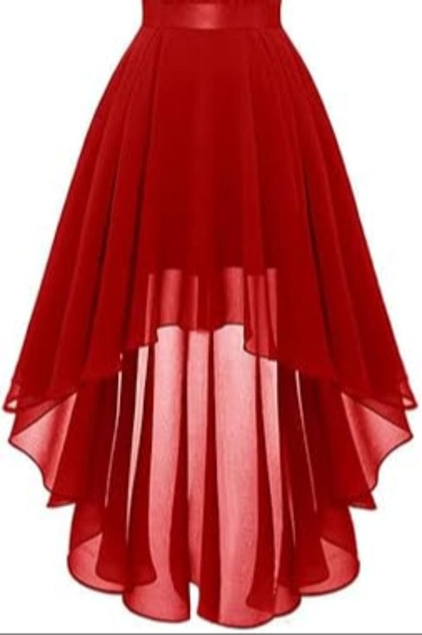 Robe Demoiselle D'Honneur Rouge Dentelle