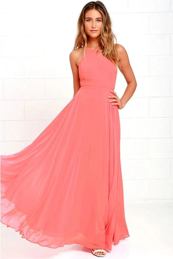 Robe Demoiselle D'Honneur Saumon