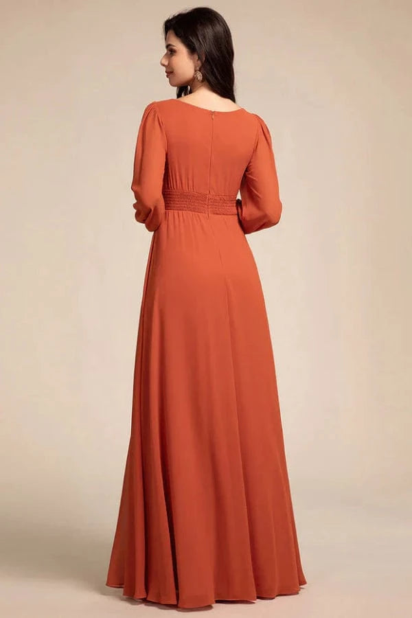 Robe Demoiselle D'Honneur Terracotta Clair