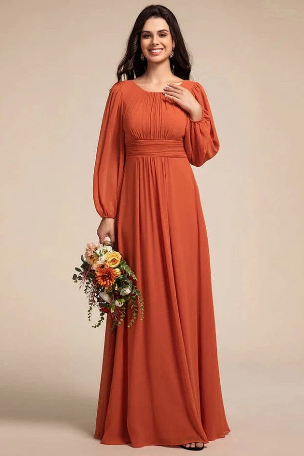 Robe Demoiselle D'Honneur Terracotta Clair