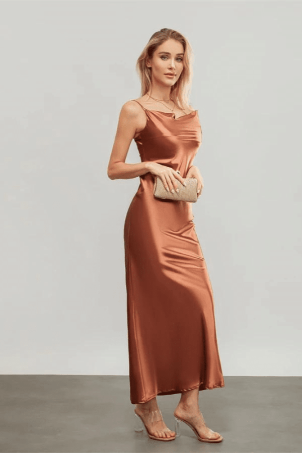 Robe Demoiselle D'Honneur Terracotta Pas Cher