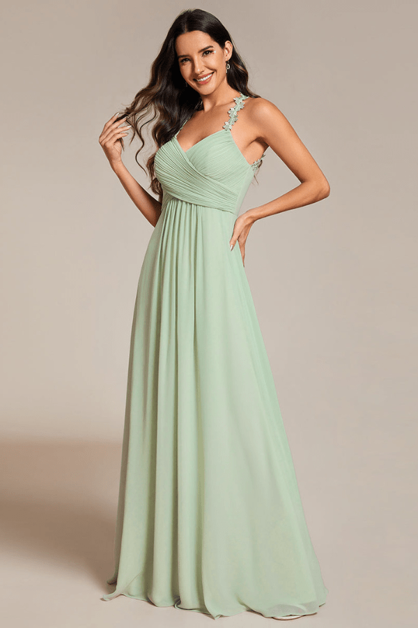 Robe Demoiselle d'Honneur Vert Eucalyptus