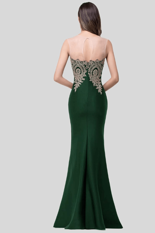 Robe Demoiselle d'Honneur Vert Foncé