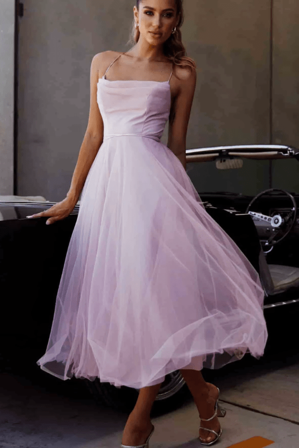 Robe Demoiselle D'Honneur Violet Pastel