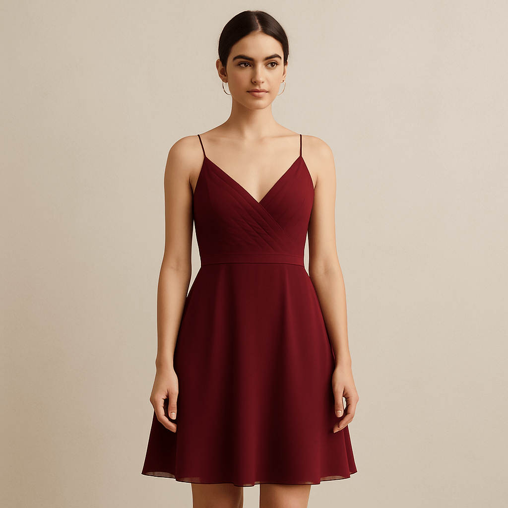 robe demoiselle d'honneur bordeaux courte