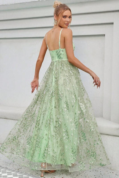 Robe Dentelle Vert Sauge