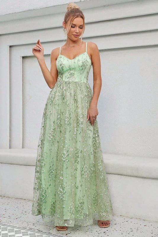 Robe Dentelle Vert Sauge