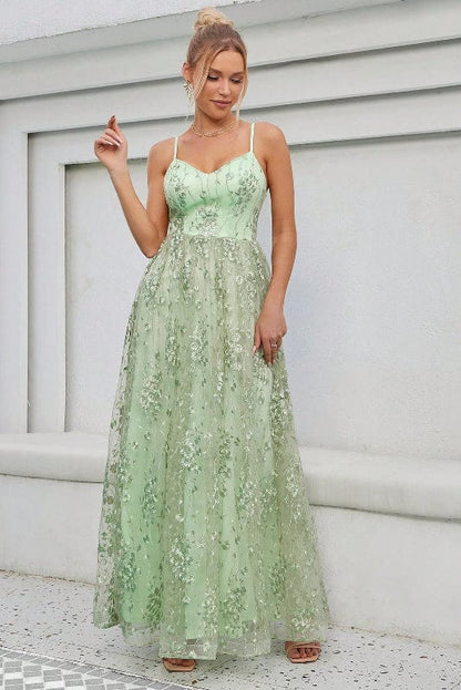 Robe Dentelle Vert Sauge