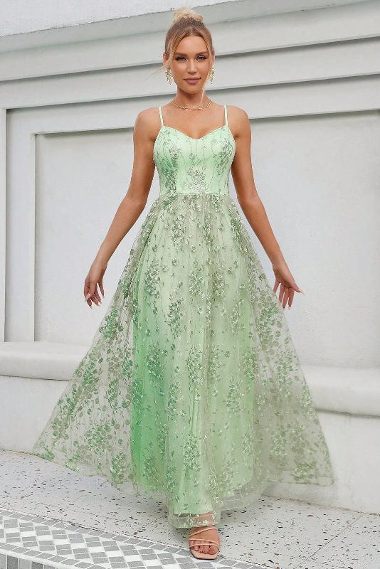 Robe Dentelle Vert Sauge