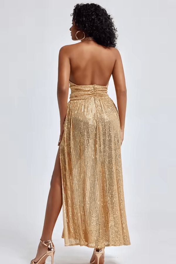 Robe Dorée Pailletée