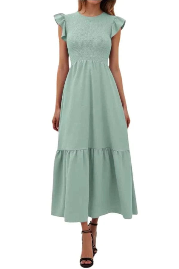 Robe En Gaze De Coton Vert D'Eau