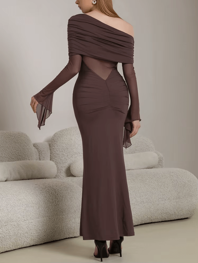 Robe En Maille Marron