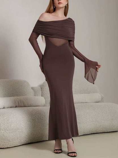 Robe En Maille Marron