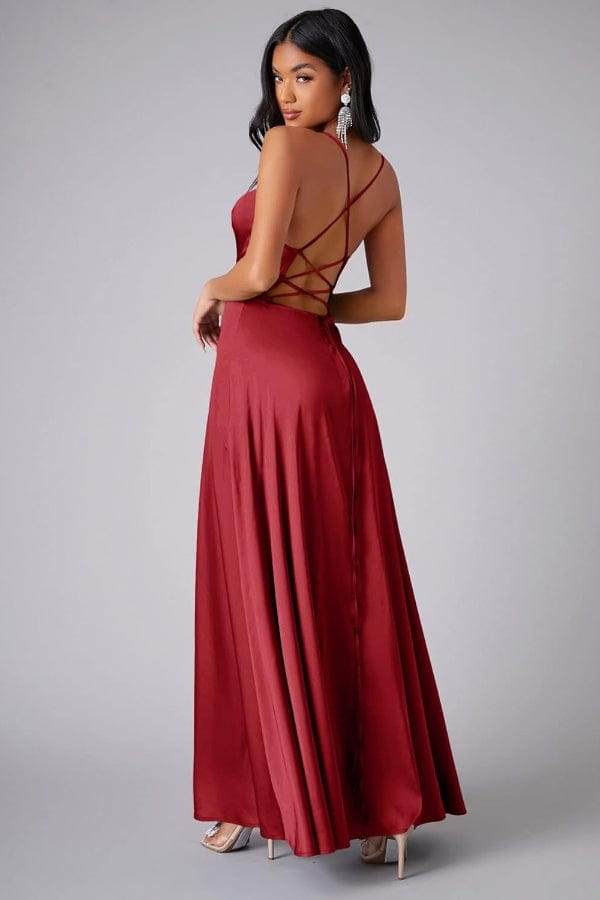 Robe En Satin Rouge