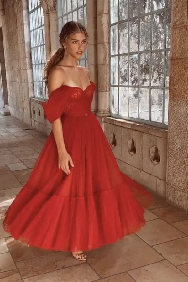 Robe En Tulle Rouge