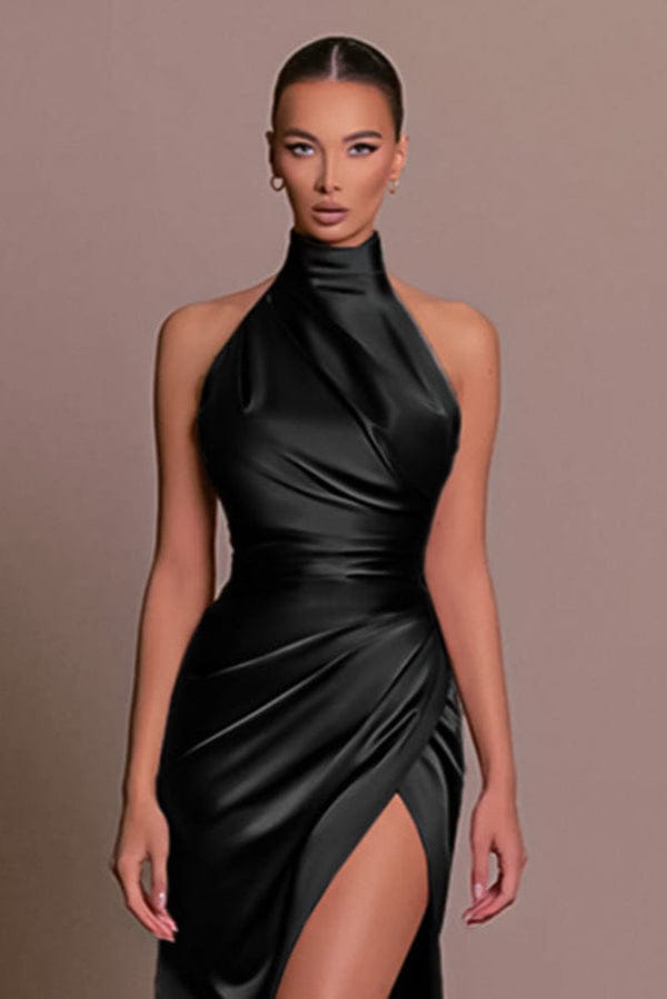 Robe Fendue Noire