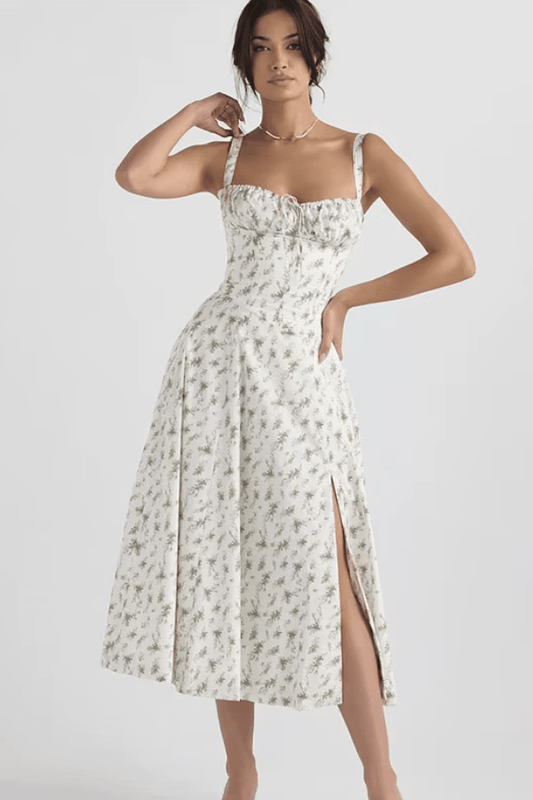 Robe Fleurie Fendue