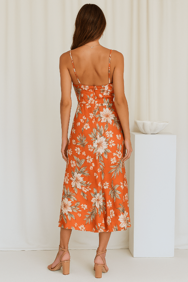 Robe Fleurie Terracotta