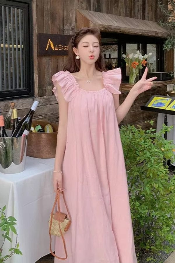 Robe Fluide Rose Poudré