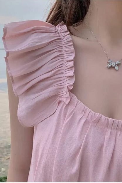 Robe Fluide Rose Poudré