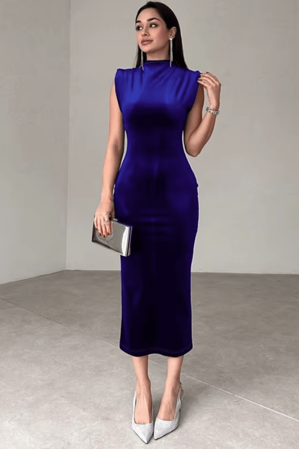 Robe Fourreau Bleu Roi