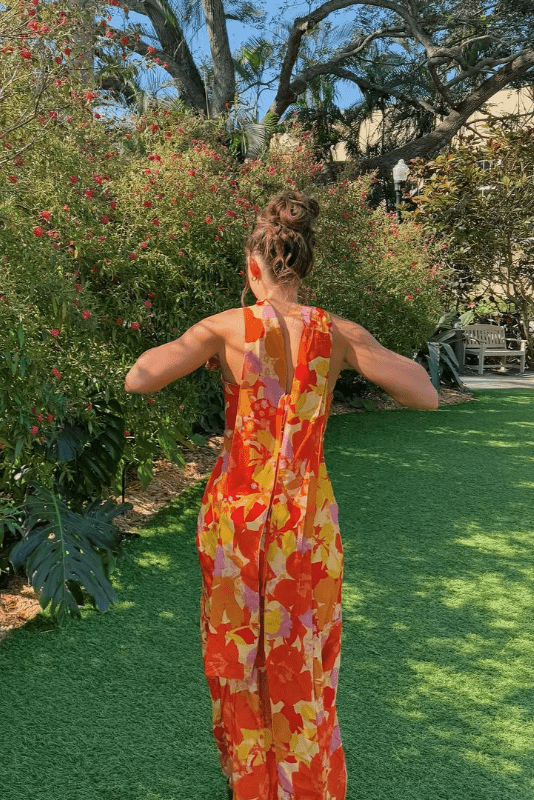 Robe Imprimée Orange
