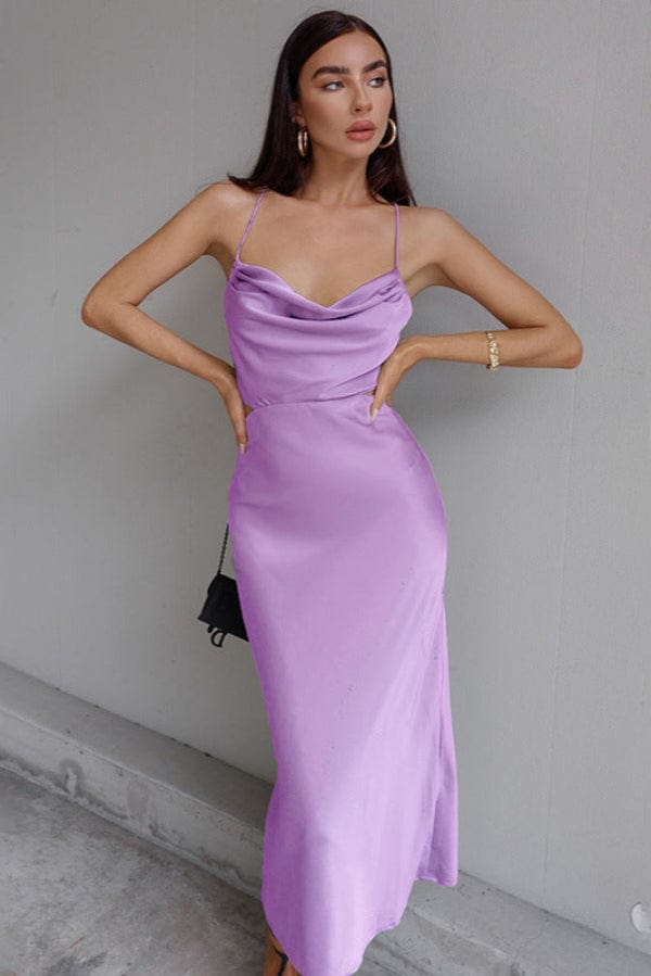 Robe Lilas Satin