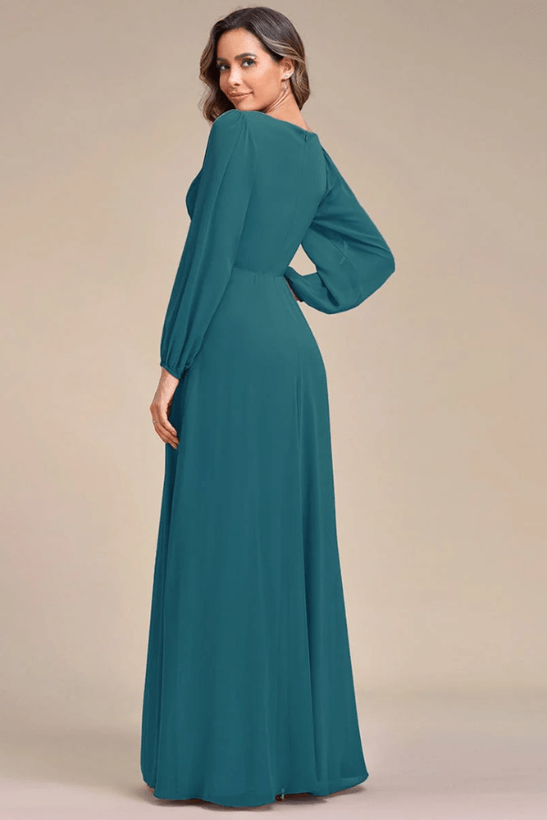 Robe Longue Bleu Canard
