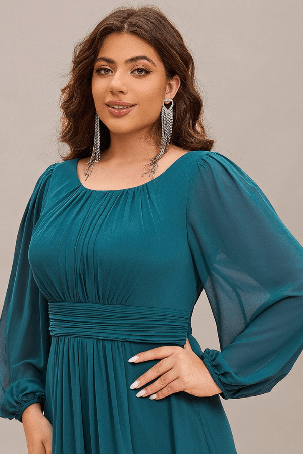 Robe Longue Bleu Canard