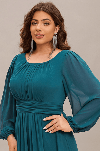 Robe Longue Bleu Canard