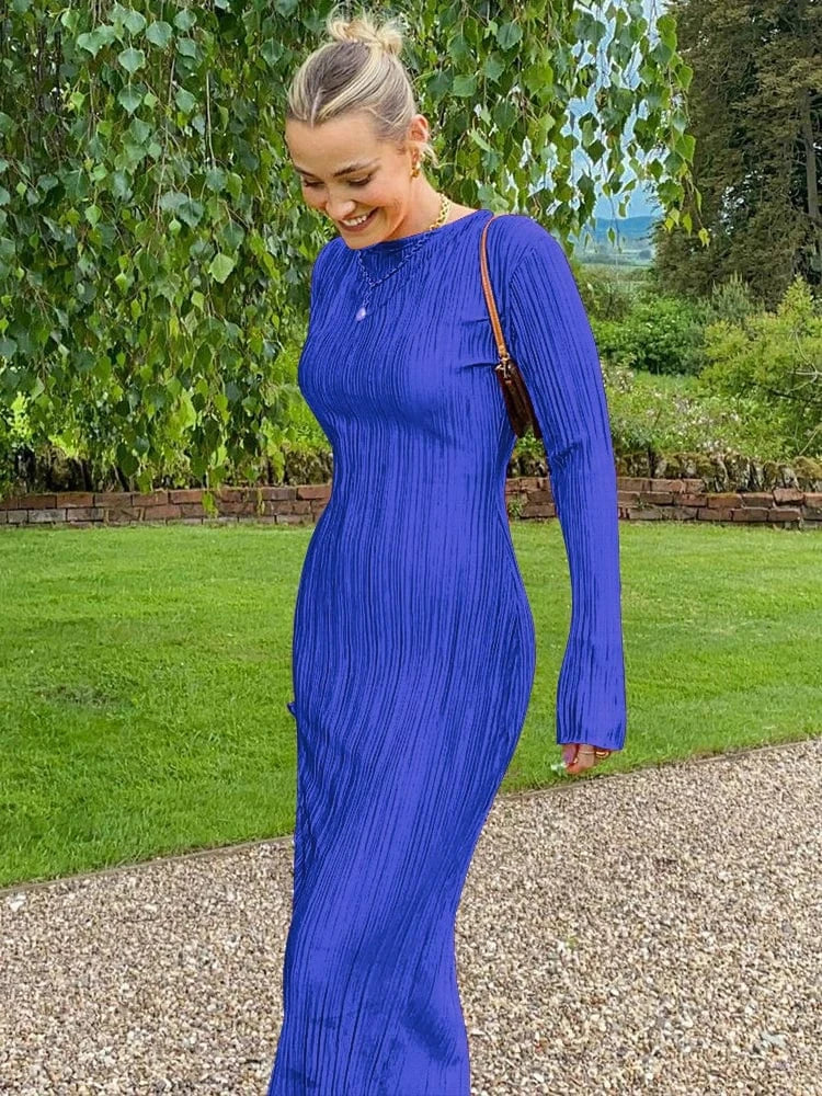 Robe Longue Bleu Roi
