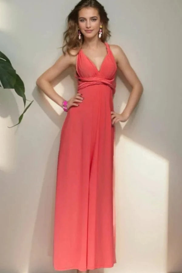 Robe Longue Corail Demoiselle D'Honneur