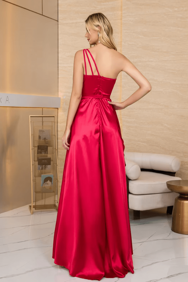 Robe Longue Demoiselle D'Honneur Rouge