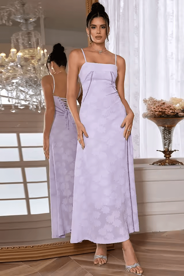 Robe Longue Lilas Demoiselle D'Honneur