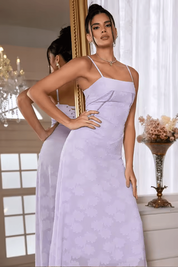 Robe Longue Lilas Demoiselle D'Honneur
