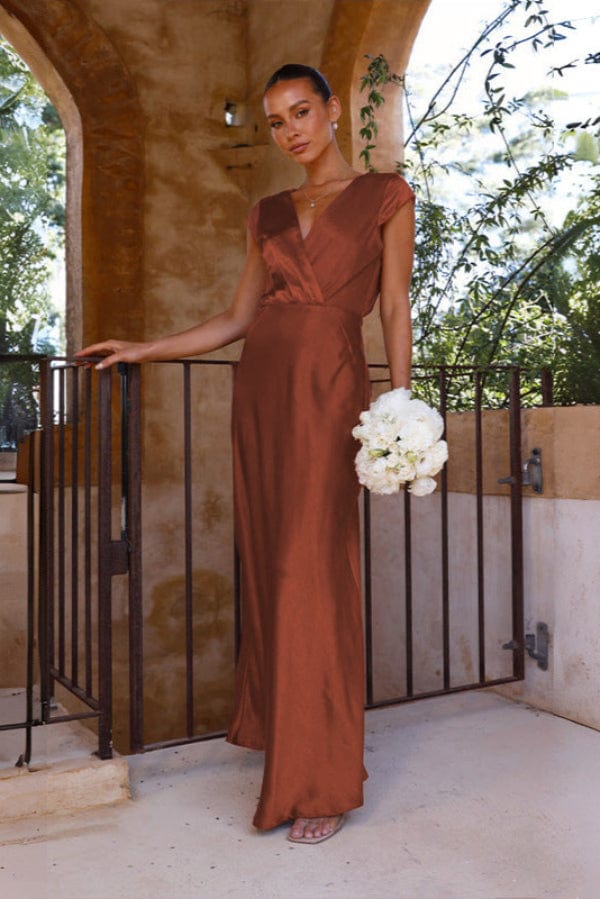 Robe Longue Marron Chocolat