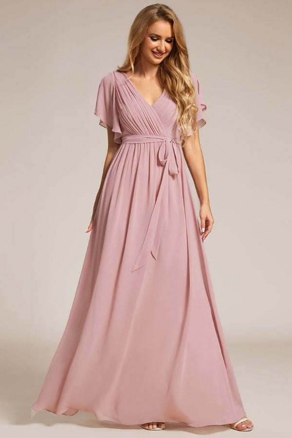 Robe Longue Rose Poudré