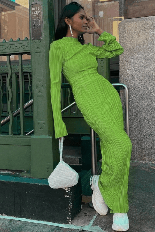 Robe Longue Vert Olive