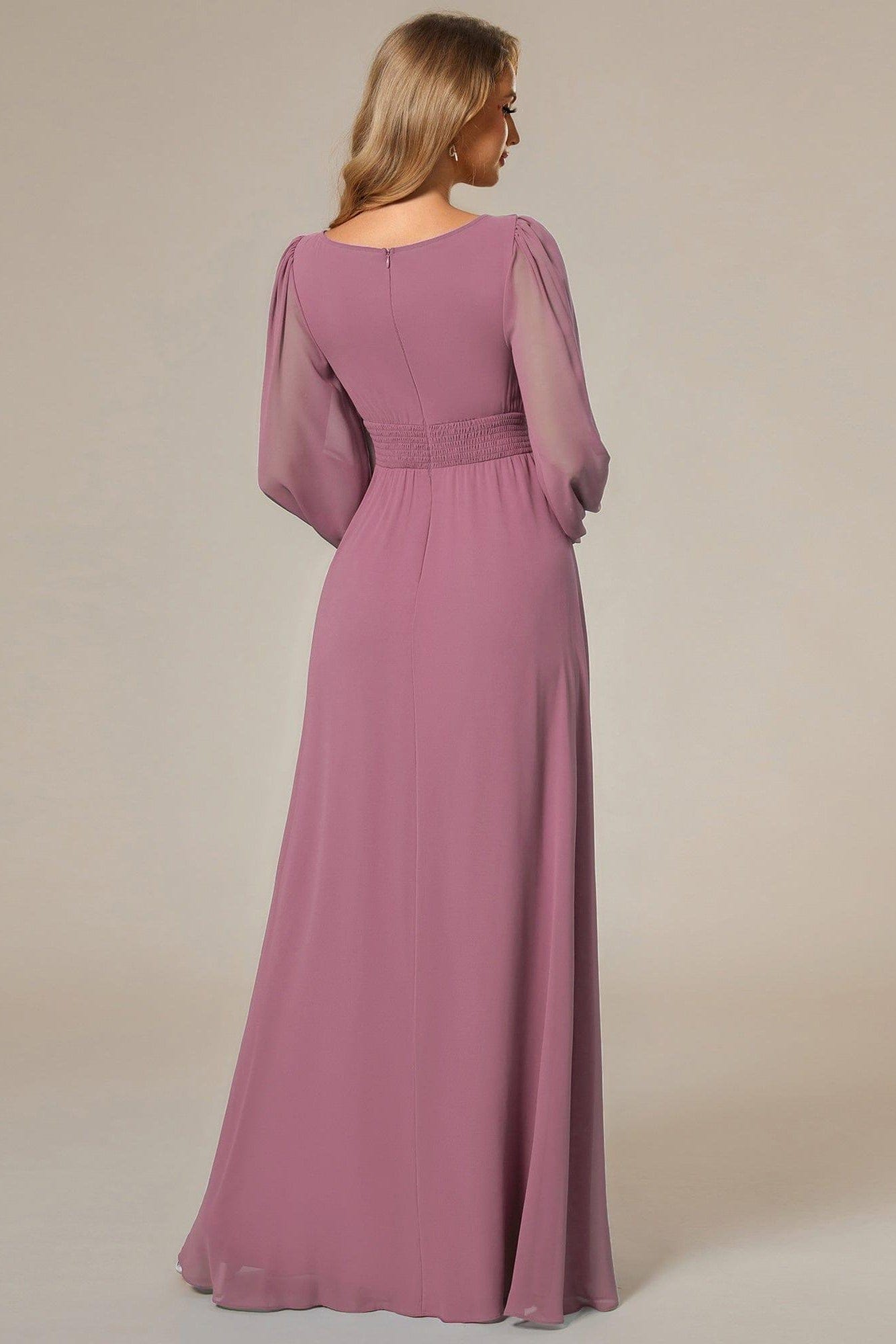 Robe Longue Vieux Rose Mariage