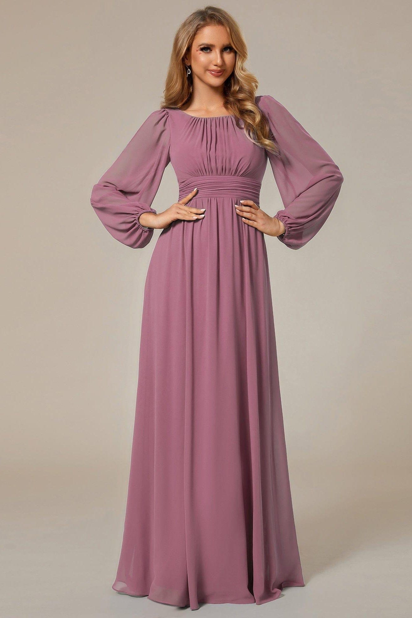 Robe Longue Vieux Rose Mariage