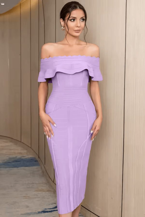 Robe Longue Violette Demoiselle d'Honneur