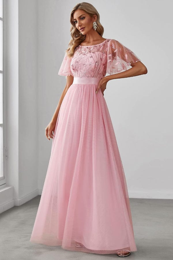 Robe Mariage Civil Rose Pale