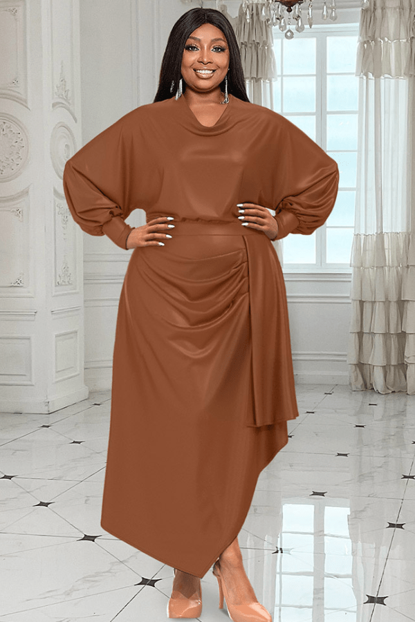 Robe Marron Grande Taille