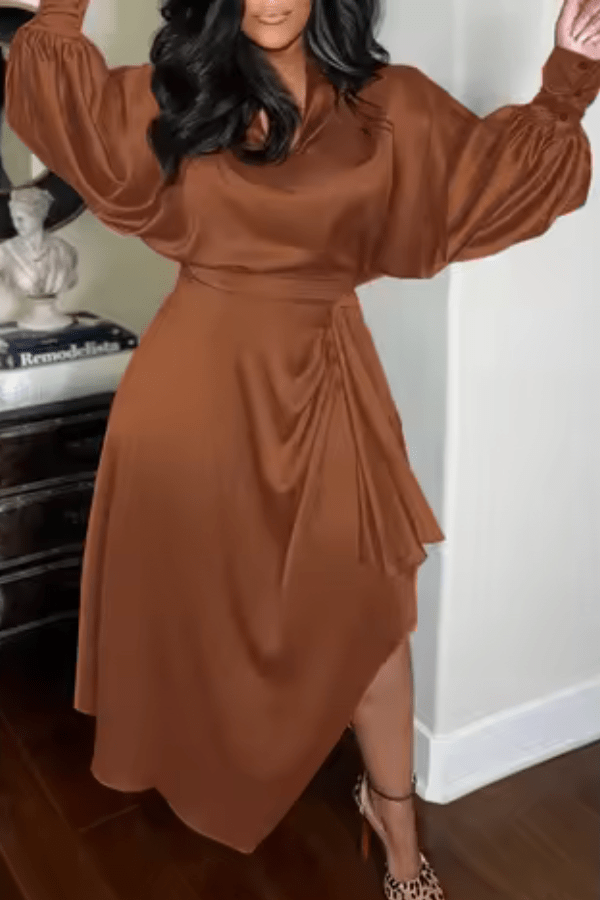 Robe Marron Grande Taille