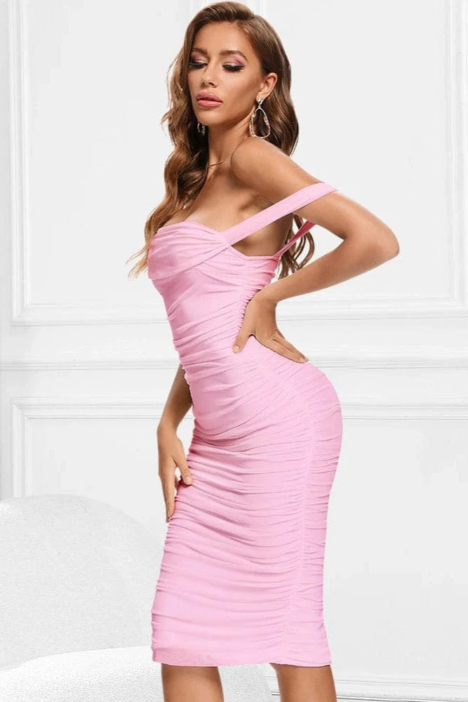 Robe Moulante Rose Poudré