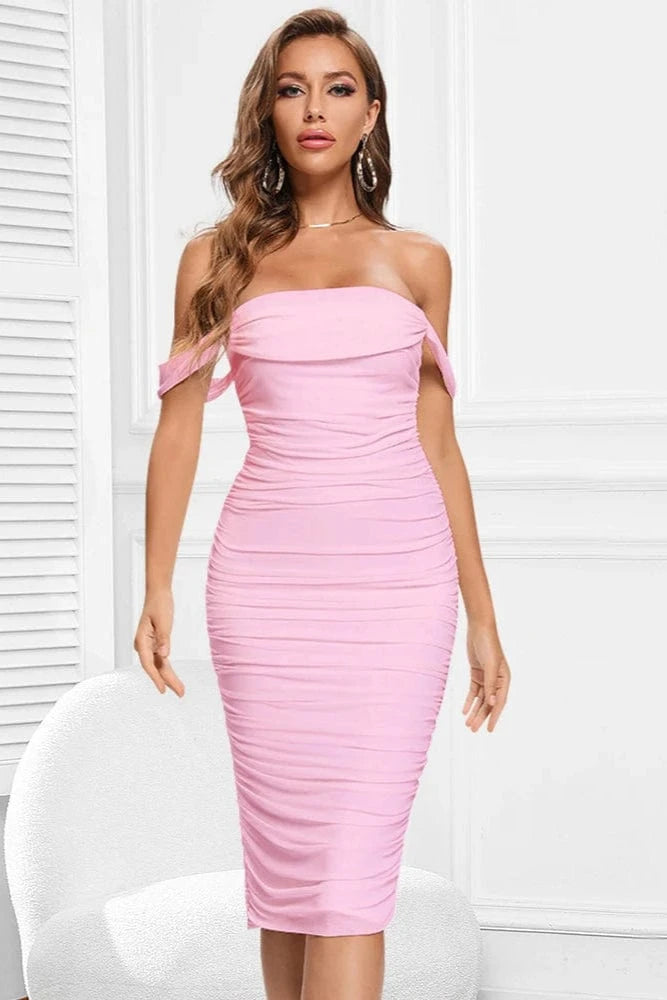 Robe Moulante Rose Poudré