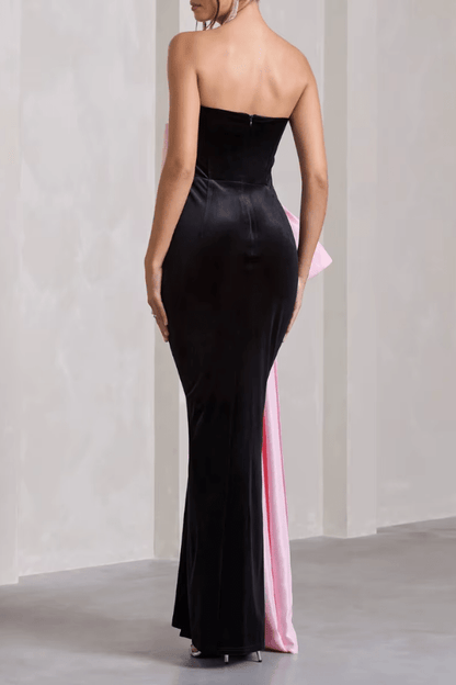Robe Noire et Rose Poudré