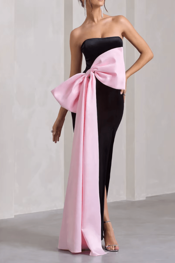 Robe Noire et Rose Poudré